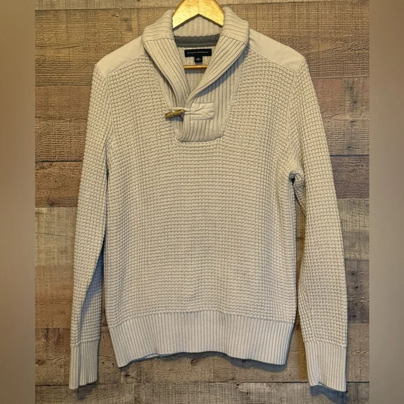 Banana Republic Other - Banana Republic Men's Cream Shawl Collar size Medium Cotton Sweater